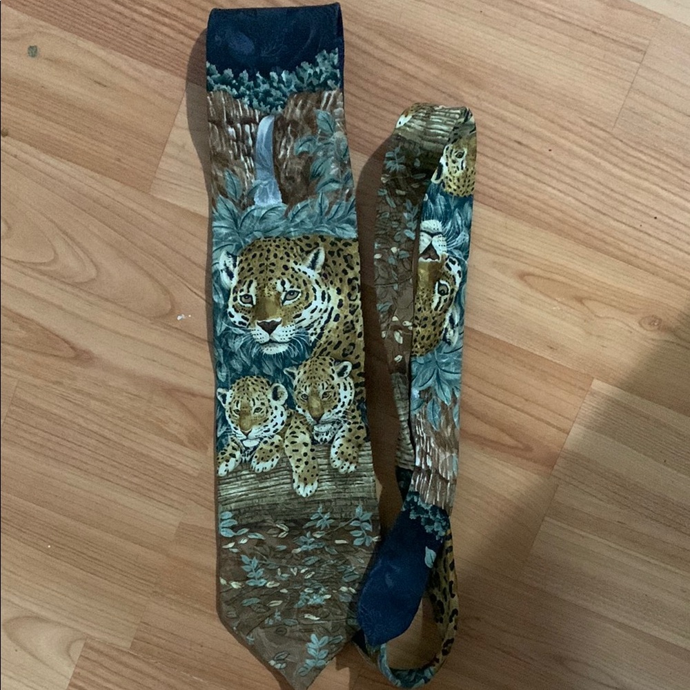 Marc Dennis  Leopard Silk Tie